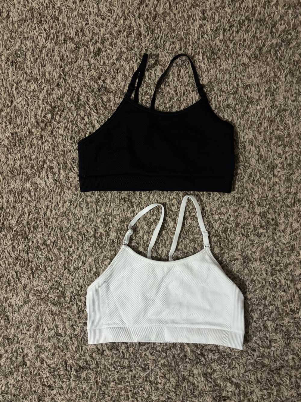 Cat & Jack Girls’ Seamless Double-Pack Bralette - Black & White